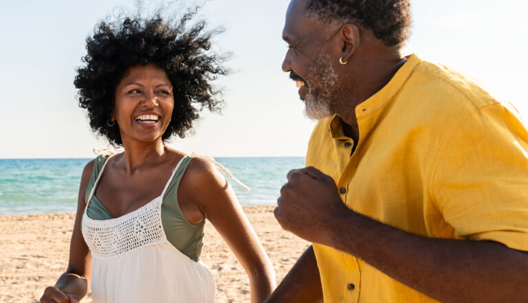 Happy couple at the seaside