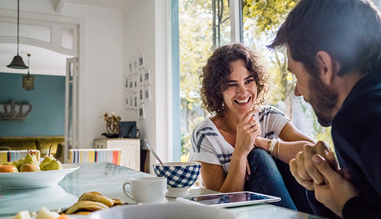 Young couple in a kitchen